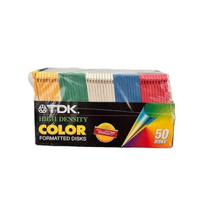TDK High Density Color IBM Formatted Disks‎ Pack of 50